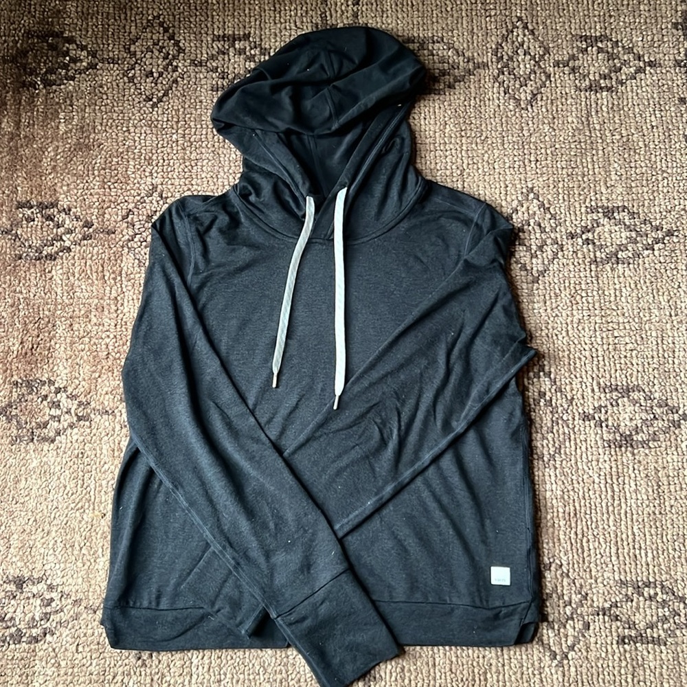 Vuori Halo Essential Hoodie Black Heather Small